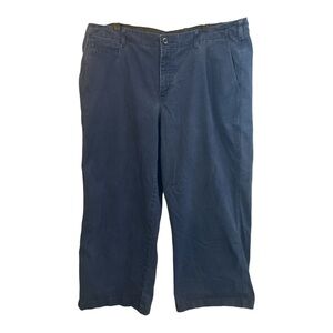 Land’s End Mid Rise Wide Leg Navy Blue Pants Size 18W SE1